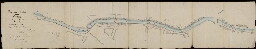 Extrait du plan d'alignement de la ville de Montbrison comprenant le cours de la rivière Vizezy dans la traversée de la dite ville