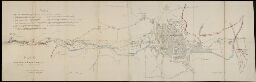 Plan de la rivière du Vizézy et du bief de dérivation entre Vauberey et le chemin de fer