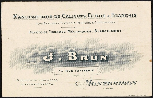 Brun J., manufacture