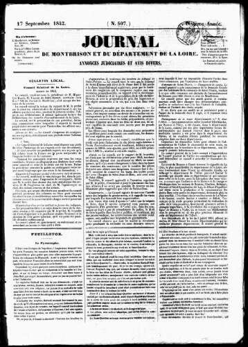 Journal de Montbrison et du département de la Loire